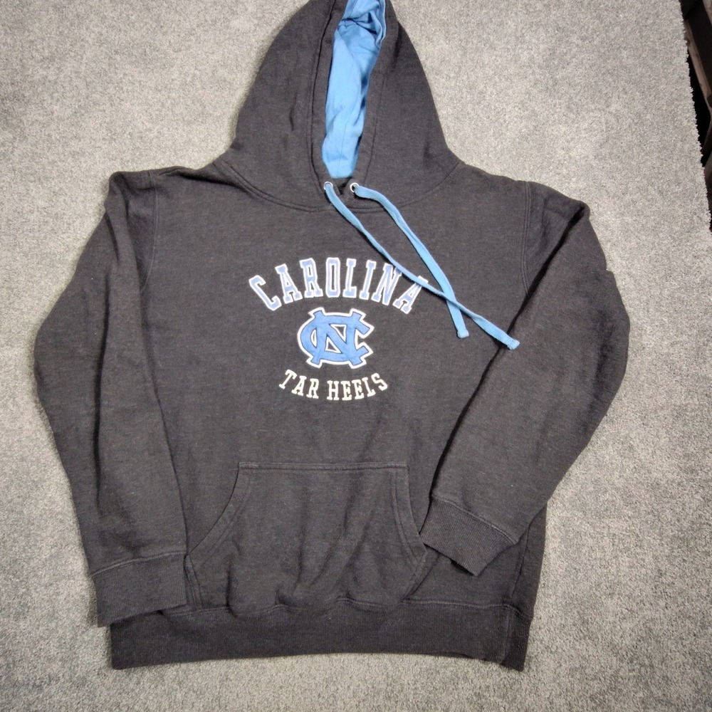 Stadium Athletics UNC Tar Heels Hoodie Mens Large Dark Gray Carolina Blue NCAA